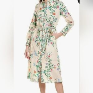 Flora Bea NYC Floral Midi Long Sleeve Dress Size Large